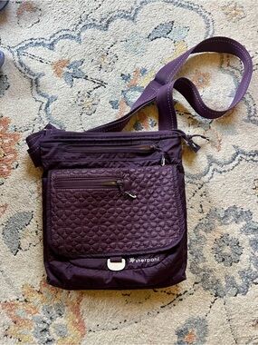 Sherpani Deep Plum Quilted Crossbody Bag